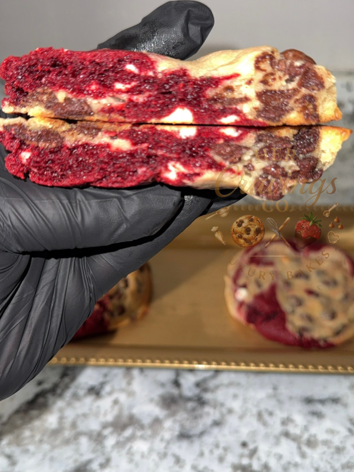 Red Velvet Chocolate Chip Cookie