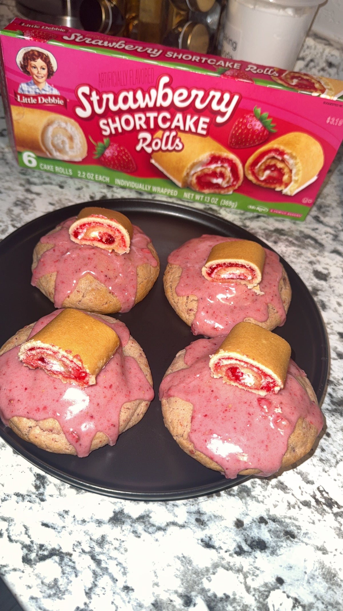Strawberry Shortcake Stuffed Cookie
